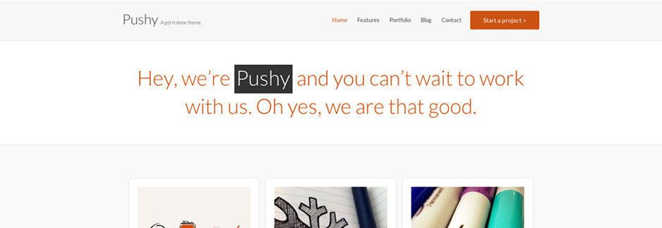 Pushy – A Bold & Creative theme