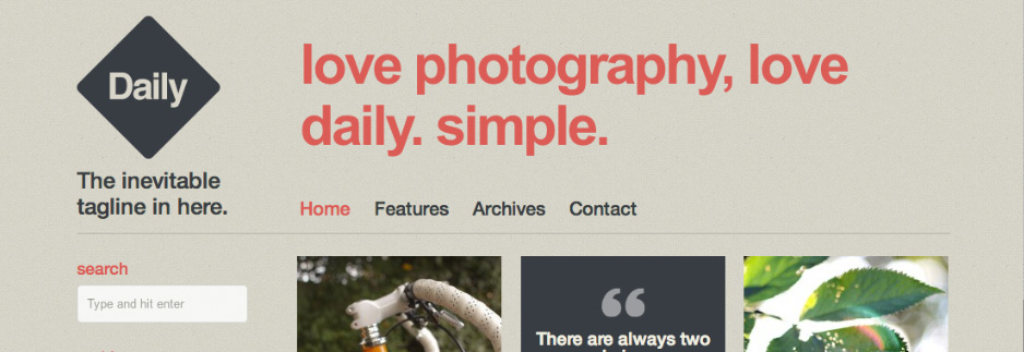 Daily – A Beautiful Blog & Photo theme