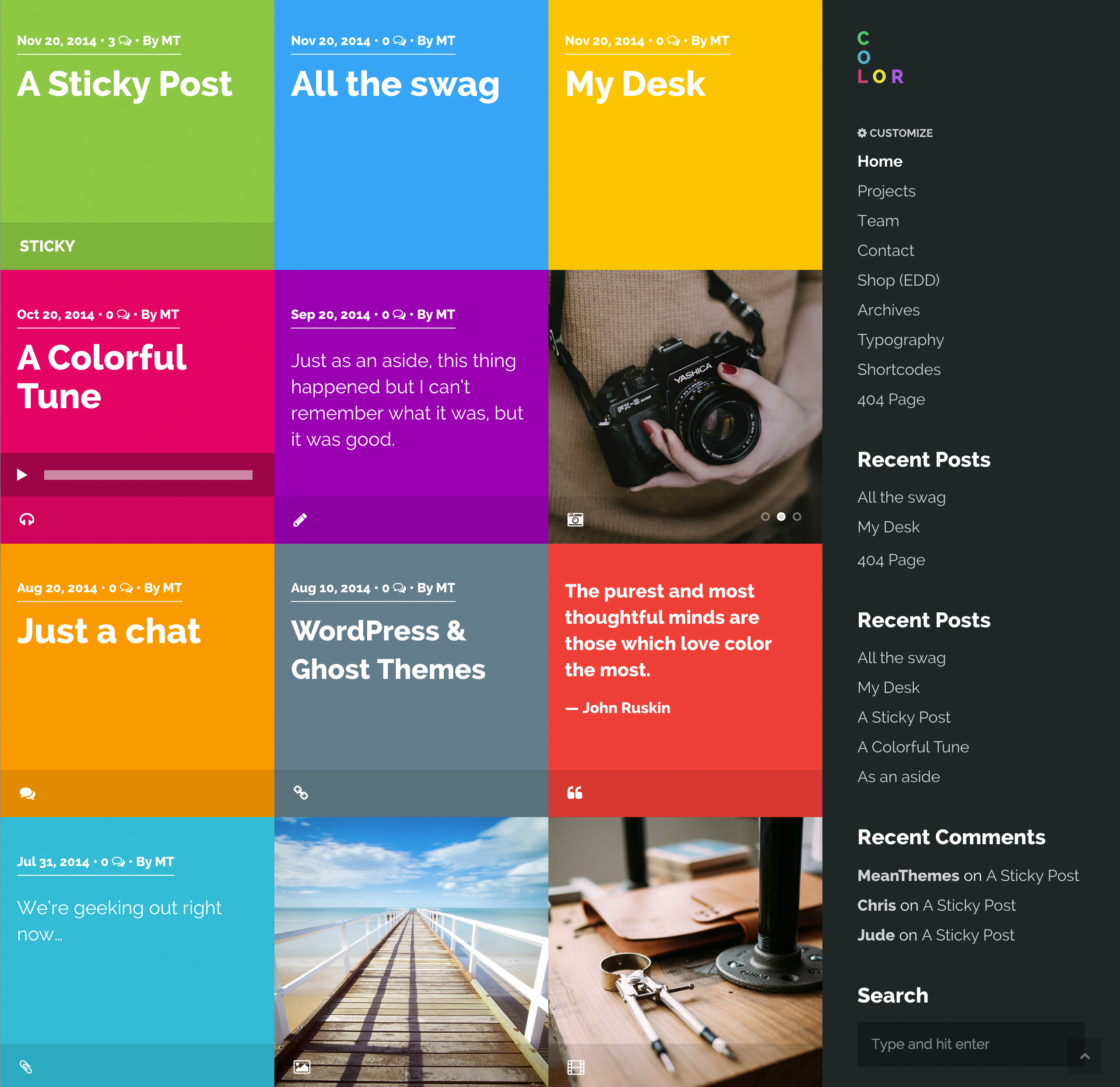 New Theme! Color for WordPress