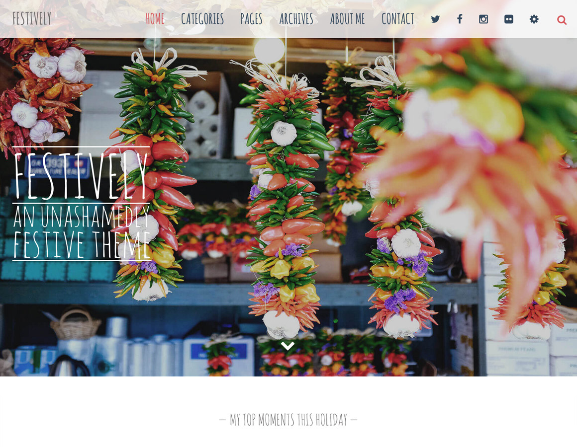 Meet Festively – An Unashamedly Festive Blog Theme