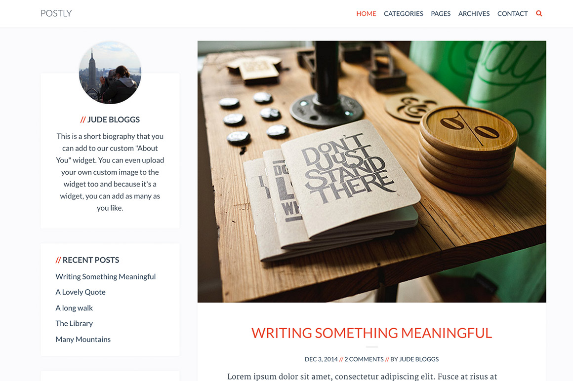 Meet Postly: A Theme that loves your posts