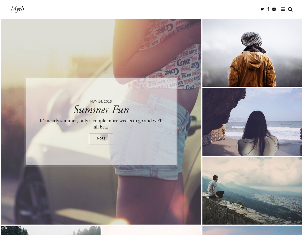 Meet Myth – An Elegant WordPress Blog Theme for Storytelling